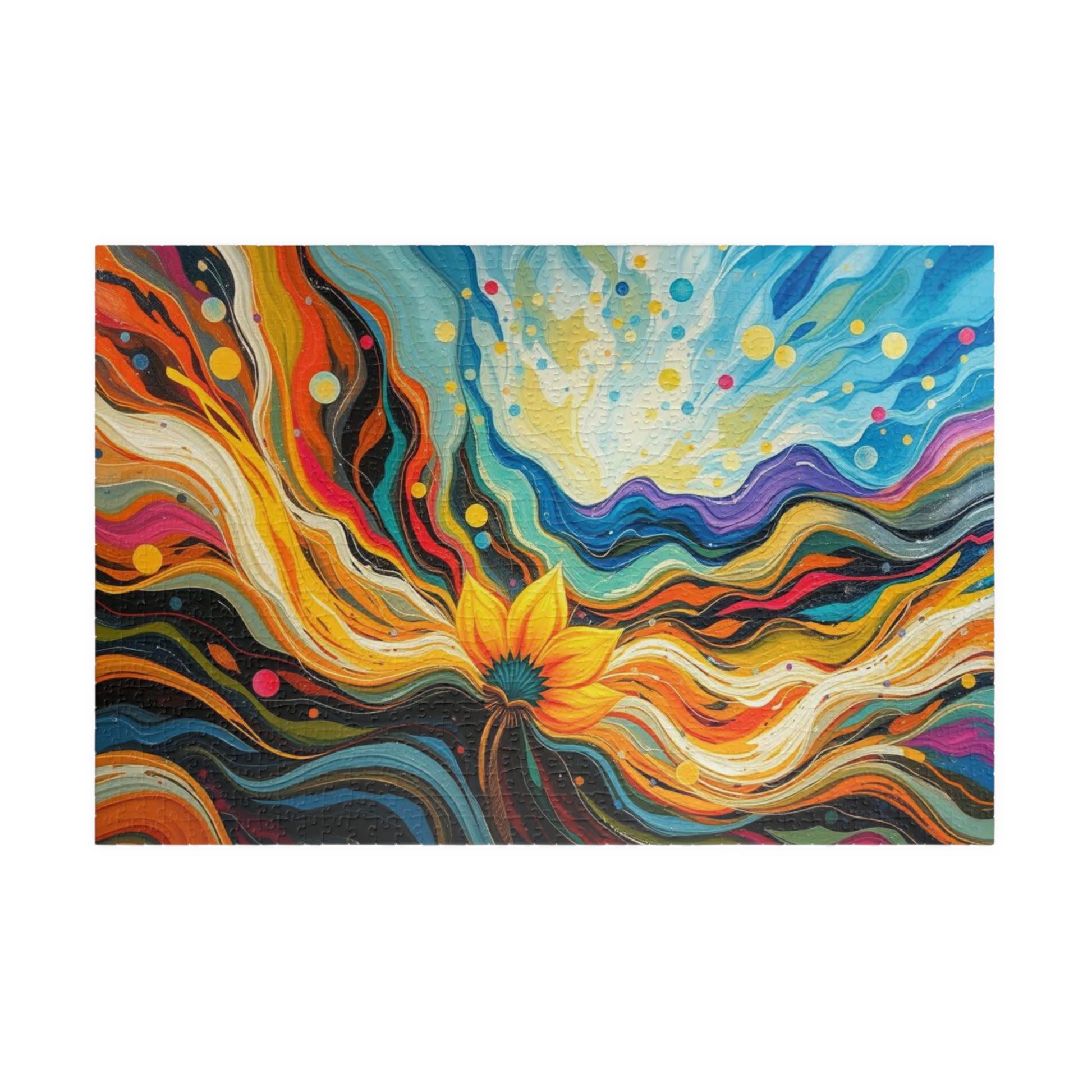 Colorful Abstract Landscape Puzzle | Fun Home Entertainment, Gift for Puzzle Lovers, Family Game Night, Mindfulness Brain Teaser 1014 pcs (Horizontal) Puzzle The Puzzle Chest