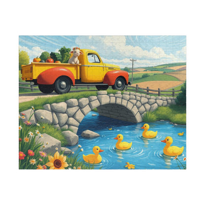 Vintage Farm Truck Duck Pond Jigsaw Puzzle — 110–1014 Piece Puzzle for Families & Kids Puzzle The Puzzle Chest