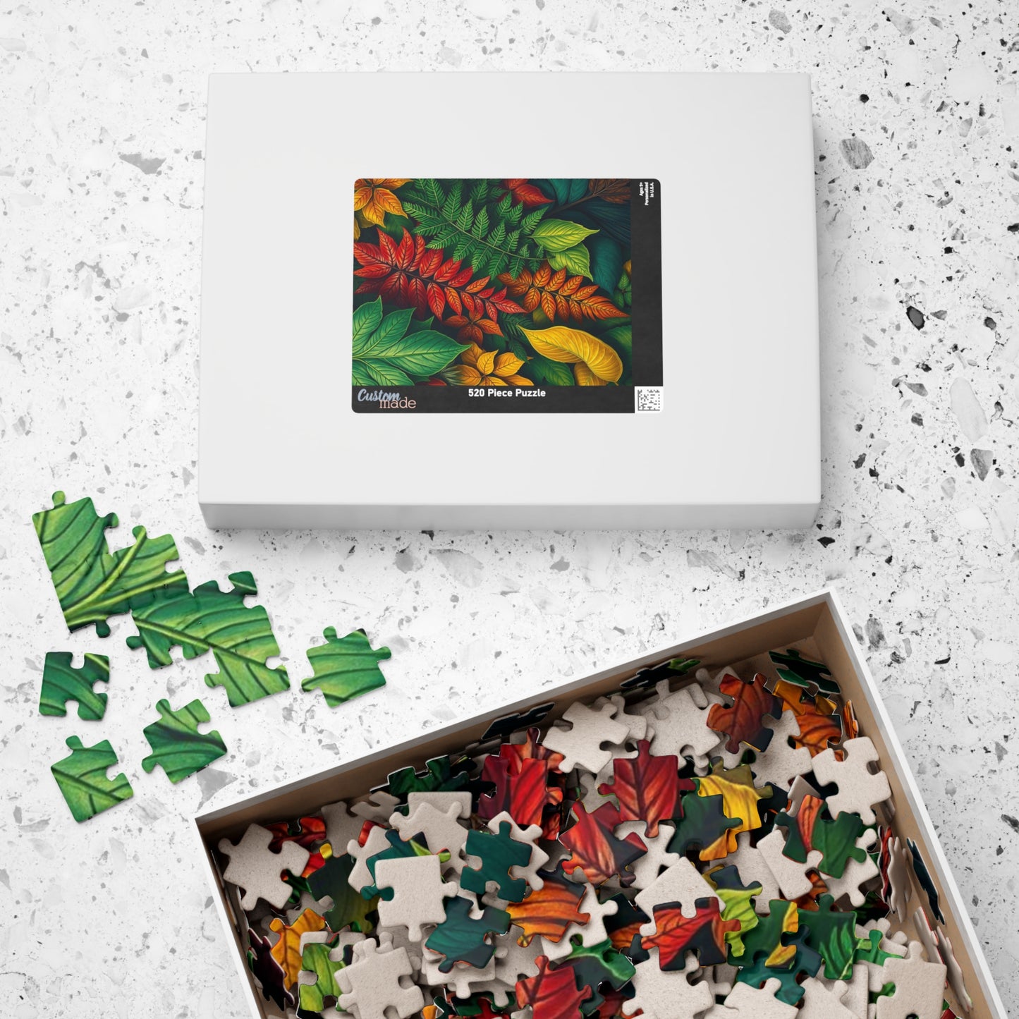 Chaotic Autumn Leaves Jigsaw Puzzle - Colorful Nature Scene, Family Game Night, Cozy Gift for Plant Lover Creative Hobby Puzzle The Puzzle Chest