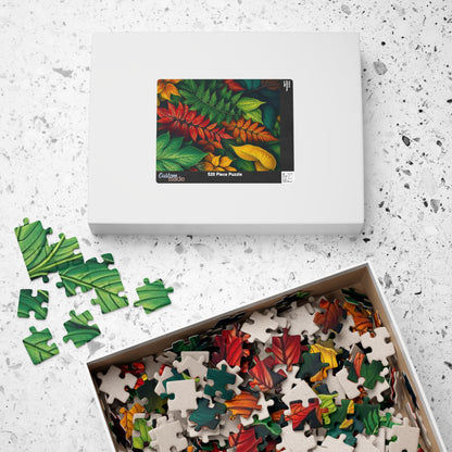 Chaotic Autumn Leaves Jigsaw Puzzle - Colorful Nature Scene, Family Game Night, Cozy Gift for Plant Lover Creative Hobby Puzzle The Puzzle Chest