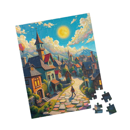 Charming Village Puzzle - 110, 252, 520, 1014 pieces, Scenic Artwork for Family Fun, Gift for Puzzle Lovers and Art Enthusiasts, Home Decor The Puzzle Chest