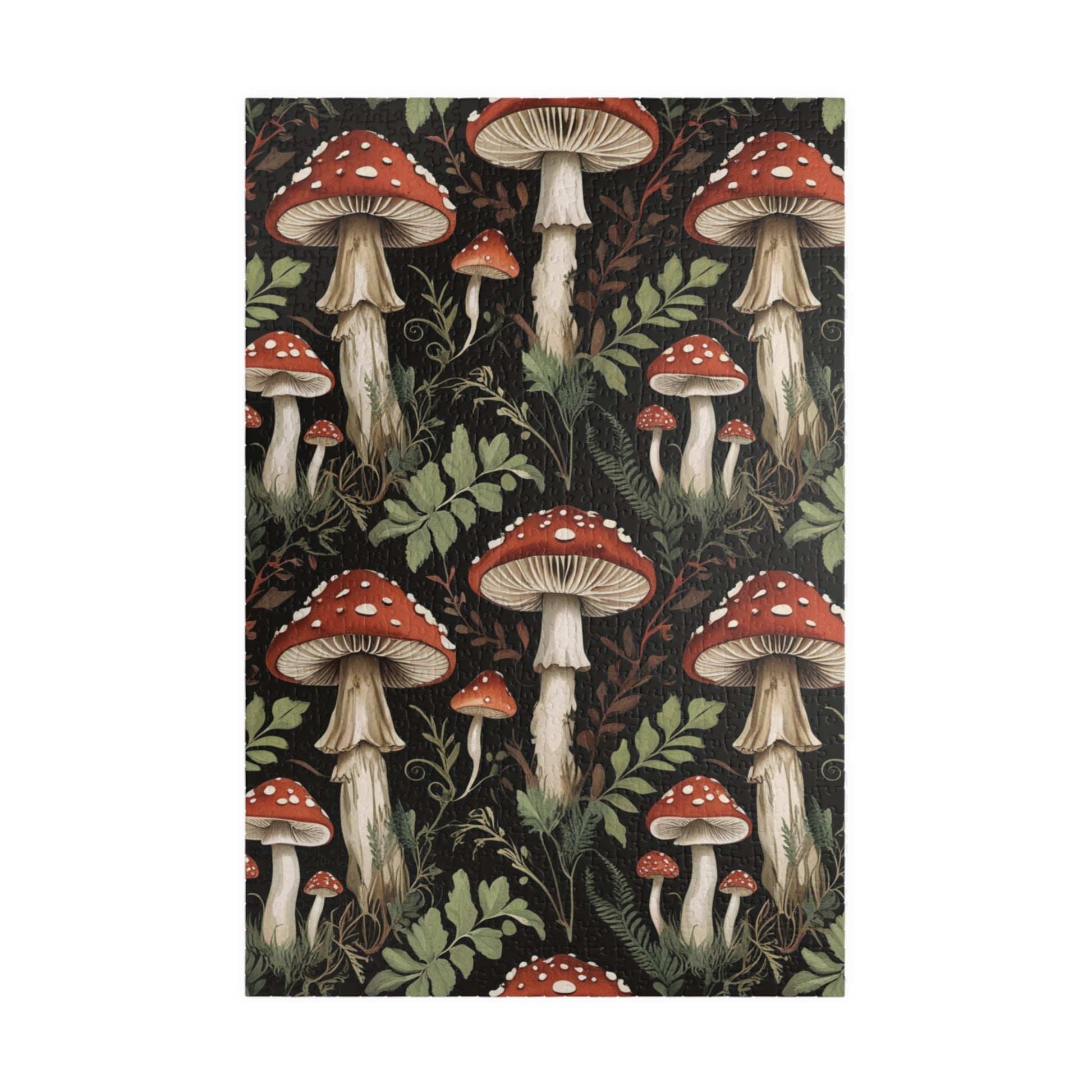 Vintage Mushroom Collage Jigsaw Puzzle, Nature Inspired Toadstool Art, Fun Fungi Game for Family Bonding, Puzzle Lover Best Unique Gift 1014 pcs (Vertical) Puzzle The Puzzle Chest