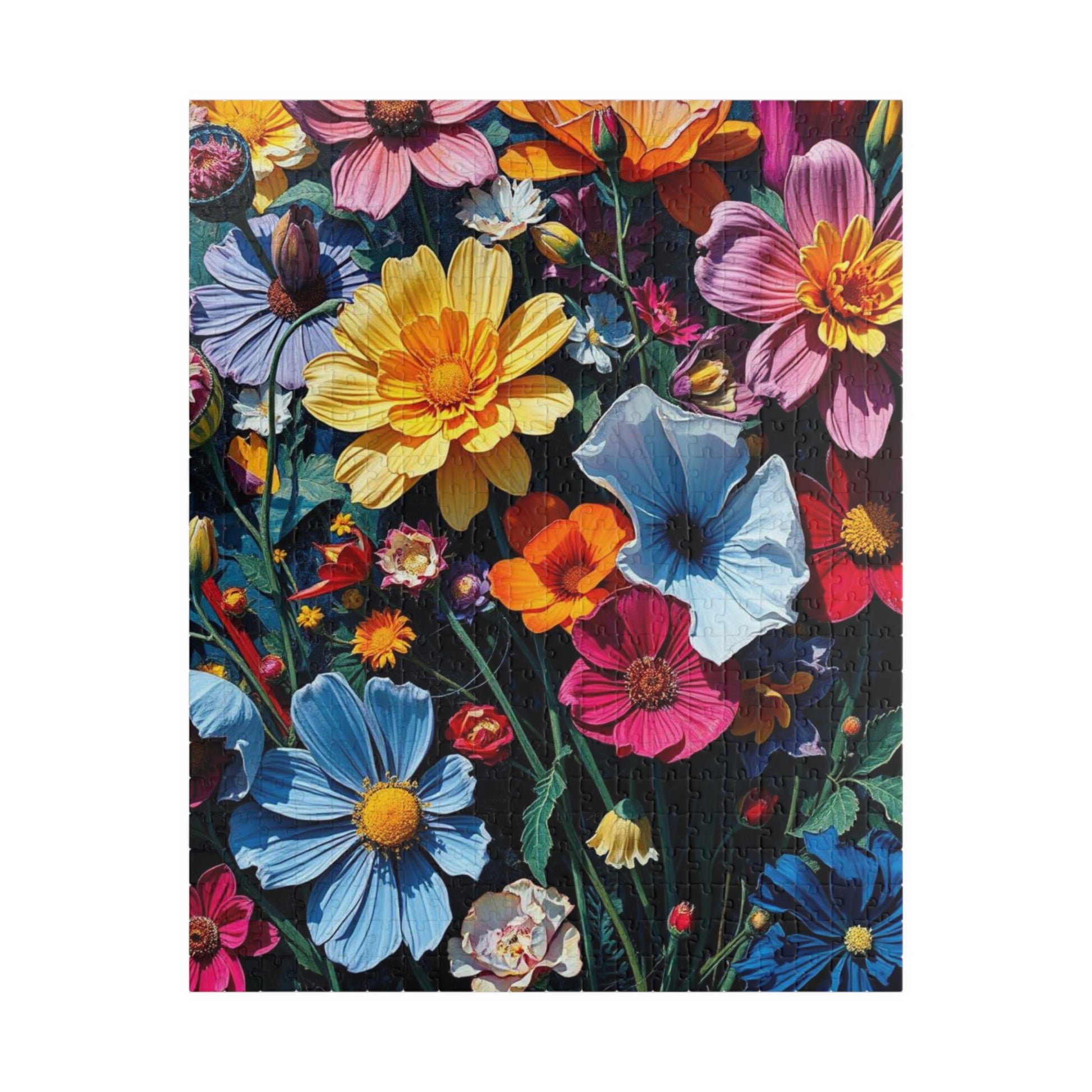 Floral Jigsaw Puzzle, Colorful Flower Game, Friend Gift for Garden Lover, Family Game Night, Home Entertainment Brain Teaser 520 pcs (Vertical) Puzzle The Puzzle Chest