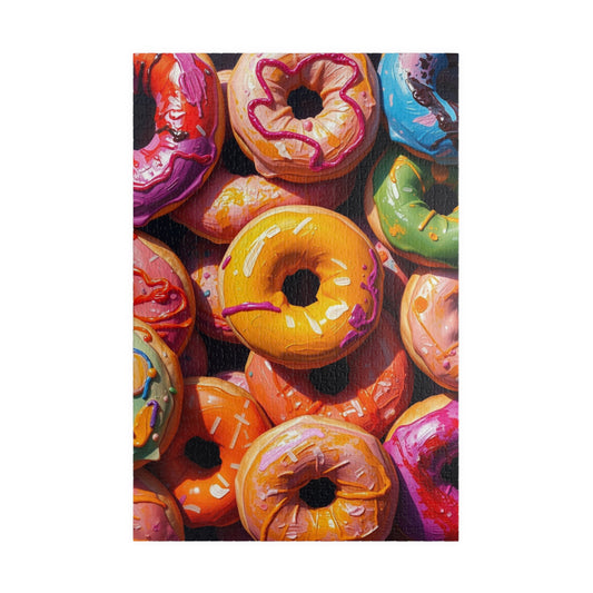 Chaotic Donuts Puzzle, Vibrant Sweets-Themed Jigsaw, Bright and Colorful Food Collage, Family Activity, Quiet Pastime, Foodie Puzzle Lover 1014 pcs (Vertical) Puzzle The Puzzle Chest