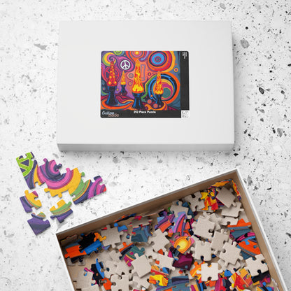 Vibrant Lava Lamp Puzzle - 110, 252, 520, 1014-piece Pop Art Jigsaw for Adult Home Entertainment, Fun Gift for Teens, Retro Vibe Puzzle Fun Puzzle The Puzzle Chest