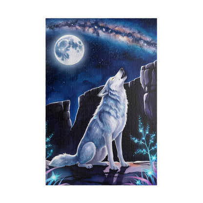 Mythical Jigsaw Puzzle - Wolf Howling at the Moon, 110/252/520/1014 Piece Animal Fun Family Tabletop Game, Best Unique Gift, Puzzle Lover