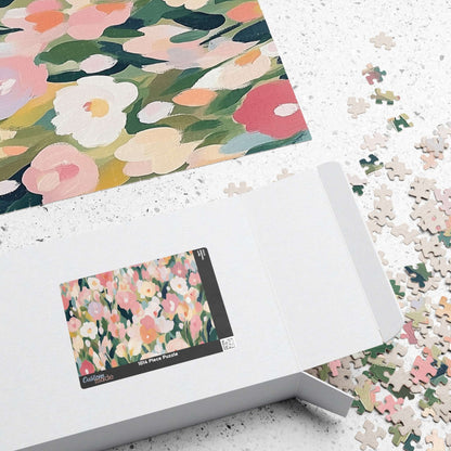 Floral Garden Jigsaw Puzzle — Pastel Flower Blooms