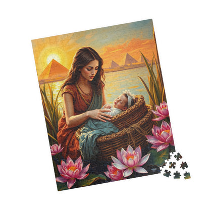 Religious Jigsaw Puzzle - Baby Moses, Family Game Night, Faith Based Home Entertainment, Colorful Biblical Puzzle Lover Gift for Christians Puzzle The Puzzle Chest