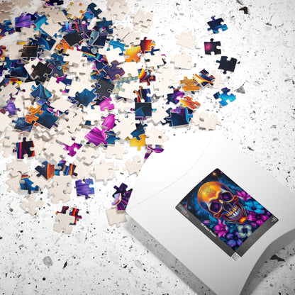 Cosmic Skull Artwork Puzzle for Adults, 110-1014 Piece Gothic Jigsaw Game, Best Unique Gift for Puzzle Lover, Mindfulness Activity, Solo Fun Puzzle The Puzzle Chest