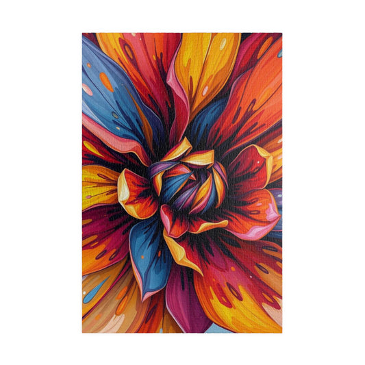 Vibrant Floral Puzzle, 110-1014 Piece Abstract Jigsaw Game, Colorful Art Piece, Art Lover Gift for Friends, Family Game Night, Brain Teaser 1014 pcs (Vertical) Puzzle The Puzzle Chest