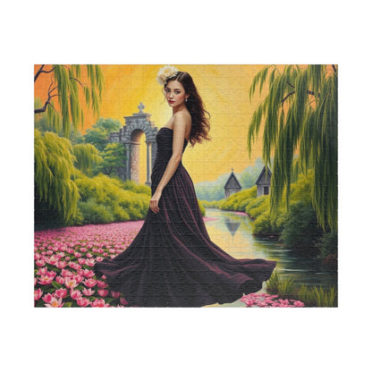 Lilywater Reverie Jigsaw Puzzle, Elegant Landscape Puzzle, Woman Art Holiday or Birthday Gift for Adult, Solo or Family Fun, Creative Hobby 520 pcs (Horizontal) Puzzle The Puzzle Chest