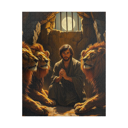 Religious Puzzle for Adults - Biblical Scene of Daniel in the Lions Den, Tranquil Gift for Puzzle Lovers, Mindfulness Hobby, Relaxation