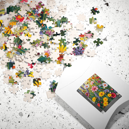 Floral Puzzle, Colorful Flower Jigsaw, Nature-Themed Family Game Puzzle The Puzzle Chest