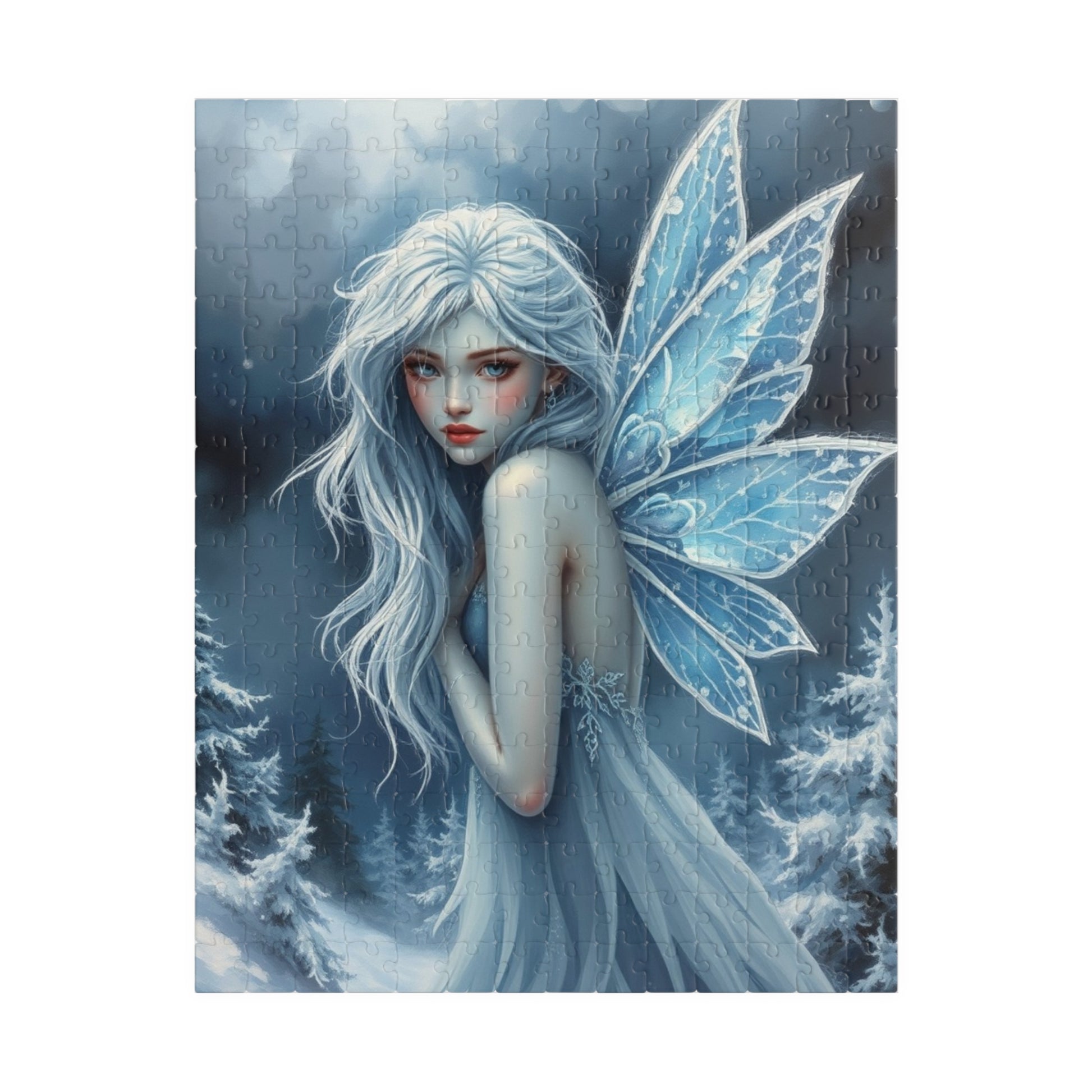 Frosted Winter Fairy Puzzle, Enchanted Mythical Creature, Magical Puzzle Lover Gift Fantasy Game for Cozy Family Night Solo Fun Brain Teaser 252 pcs (Vertical) Puzzle The Puzzle Chest