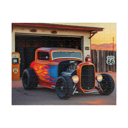 Vintage Car Puzzle, 1932 Ford Model B Hot Rod, Nostalgic Auto Jigsaw for Road Trip Lovers, Gift for Car Enthusiasts, Fun Family Activity 252 pcs (Horizontal) Puzzle The Puzzle Chest