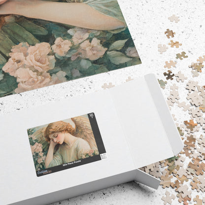 Sleeping Angel Puzzle - Floral Religious Jigsaw, Christian
