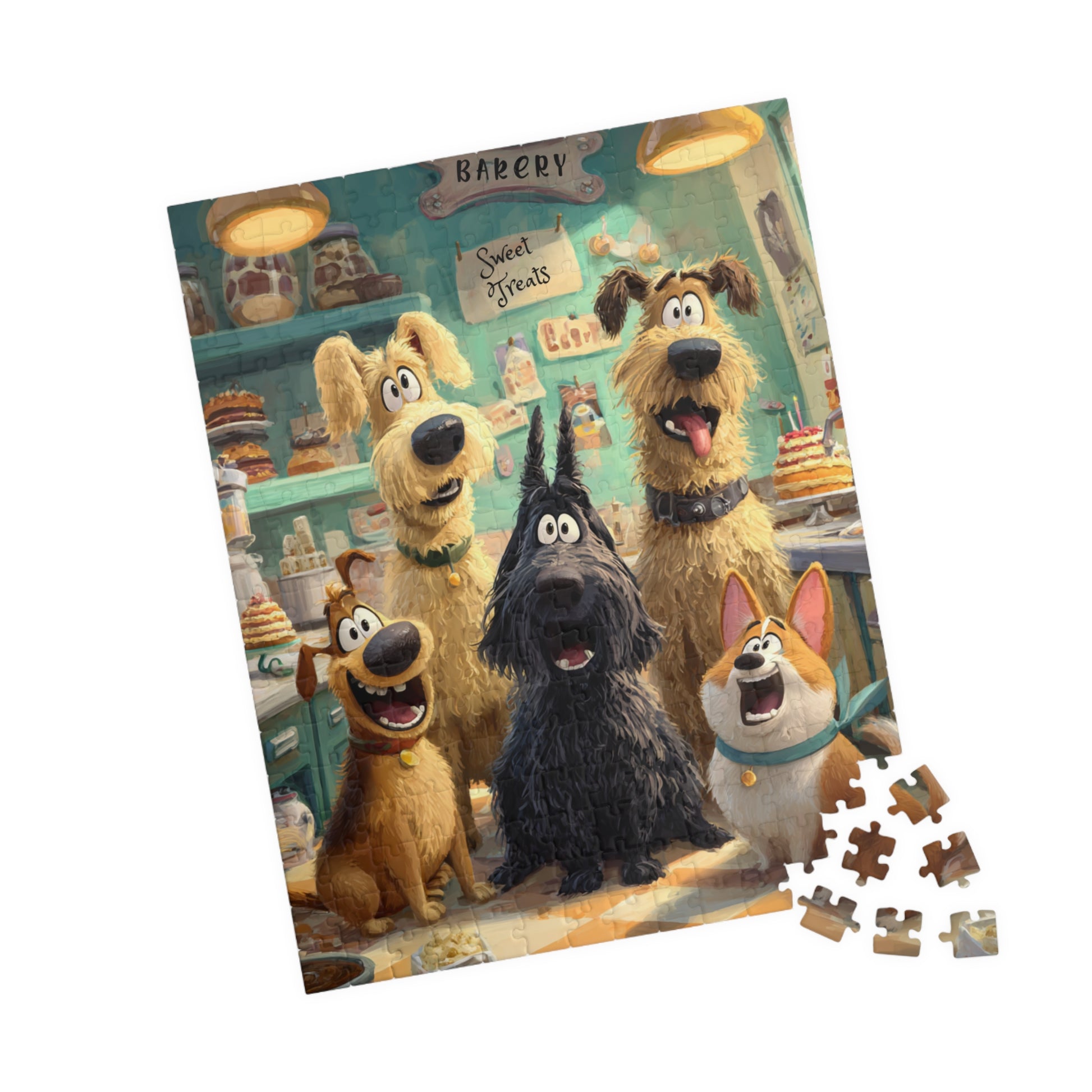 Dog Crew Bakery - Kitchen Scene, Animal Themed Puzzle for Adults, Fun Family Activity, Pet Lover Holiday Birthday Gift 252 pcs (Vertical) Puzzle The Puzzle Chest