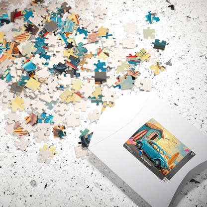 Coastal Breeze Vintage Car Puzzle - Ideal Holiday Birthday Gift for Beach Lovers Puzzle The Puzzle Chest
