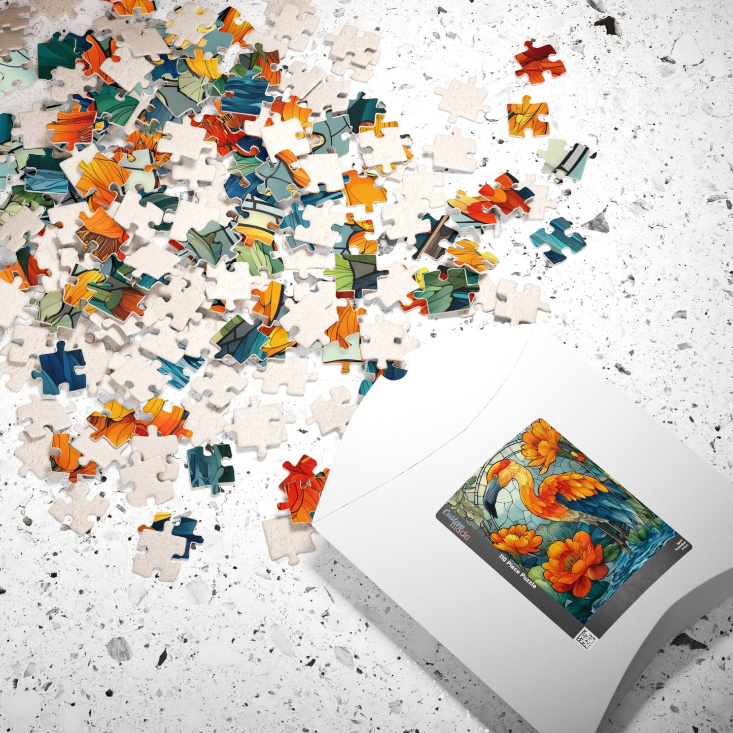 Flamingo & Marigold Jigsaw Puzzle — Vibrant Tropical Bird Art (110/252/520/1014 pcs) Puzzle The Puzzle Chest