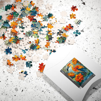 Flamingo & Marigold Jigsaw Puzzle — Vibrant Tropical Bird Art (110/252/520/1014 pcs) Puzzle The Puzzle Chest