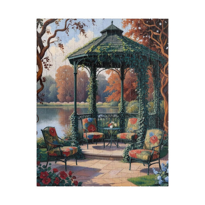 Relaxing Garden Scene Puzzle - Landscape Jigsaw Game, Perfect for Family Game Night, Cozy Evenings, Puzzle Lover Gift, Fun Solo Activity 252 pcs (Vertical) Puzzle The Puzzle Chest