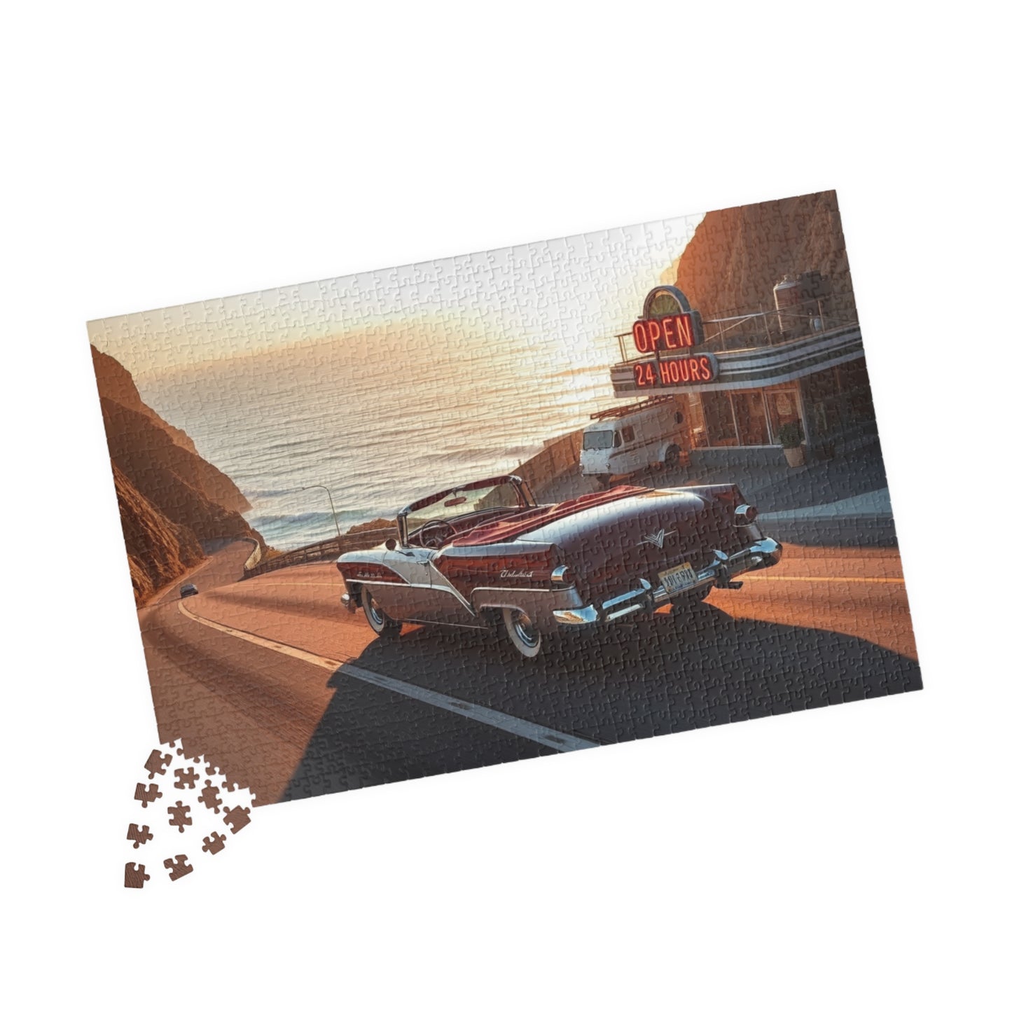 Vintage Car Jigsaw Puzzle - Retro 1954 98 Starfire Convertible Puzzle The Puzzle Chest