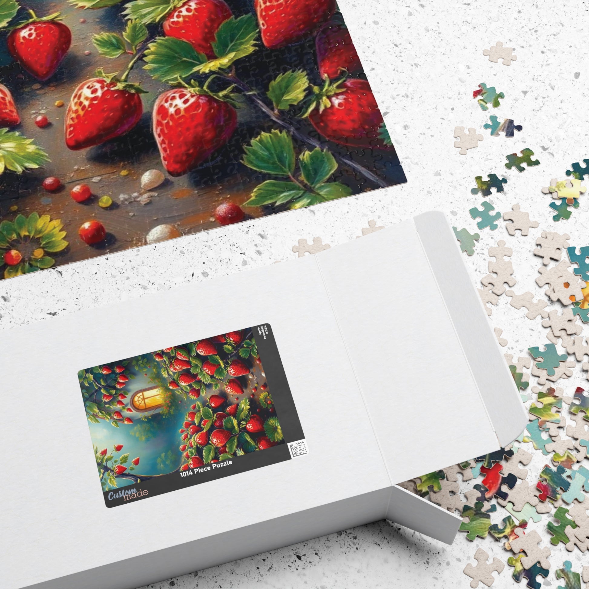 Puzzle, Charming Strawberry Patch, Mystical Environment, Jigsaw, Brain Teaser, Relaxation Activity, Stress Relief, Family Fun Puzzle The Puzzle Chest