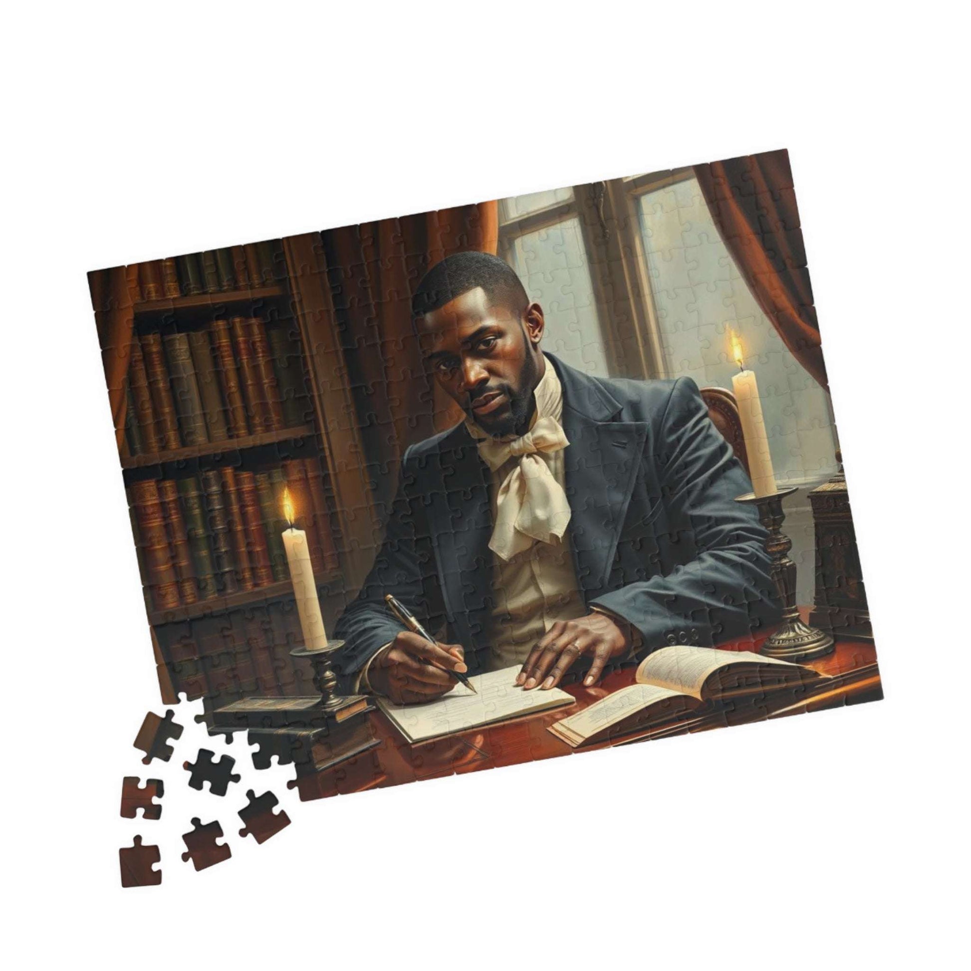 Victorian Afro-American Businessman Jigsaw Game, African American Art 252 pcs (Horizontal) Puzzle The Puzzle Chest