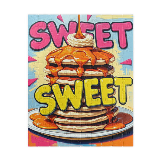 Sweet Pancake Puzzle - Pop Art Jigsaw Game, Fun Family Activity, Perfect for Breakfast Lovers, Game Night, Gift for Foodies, 110-1014 pieces 110 pcs (Vertical) Puzzle The Puzzle Chest