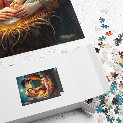 Religious Holiday Jigsaw Puzzle, Nativity Scene Ideal for Christian Family Activity, Christmas Birthday Gift for Friends, Educational Fun Puzzle The Puzzle Chest