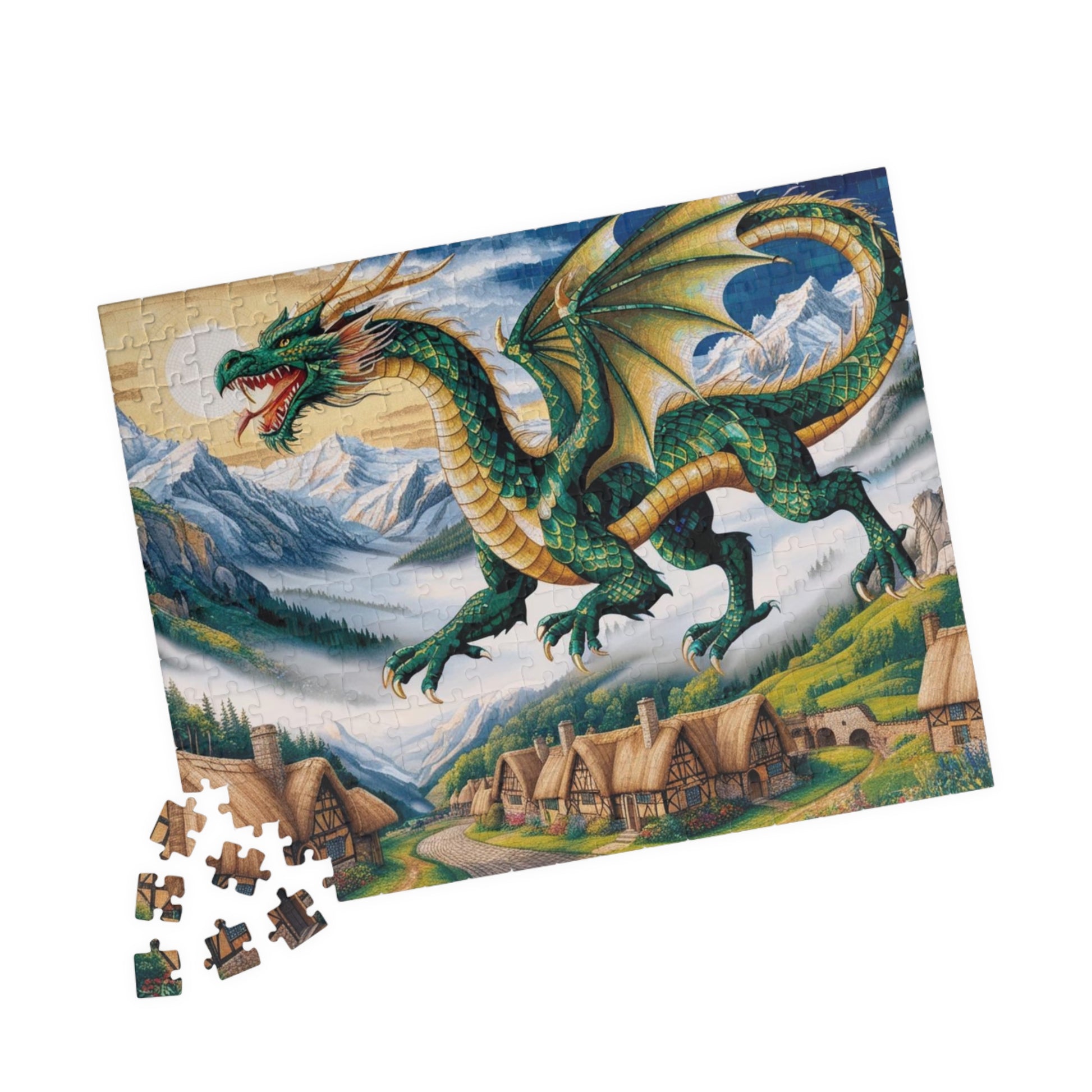 Mosaic Dragon Mythical Jigsaw Puzzle Puzzle The Puzzle Chest