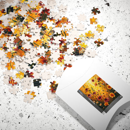 Vibrant Floral Mosaic Puzzle, 110/252/520/1014-piece Jigsaw Game, Nature Lover Gift, Fun Activity for All Ages, Perfect for Family Time Puzzle The Puzzle Chest