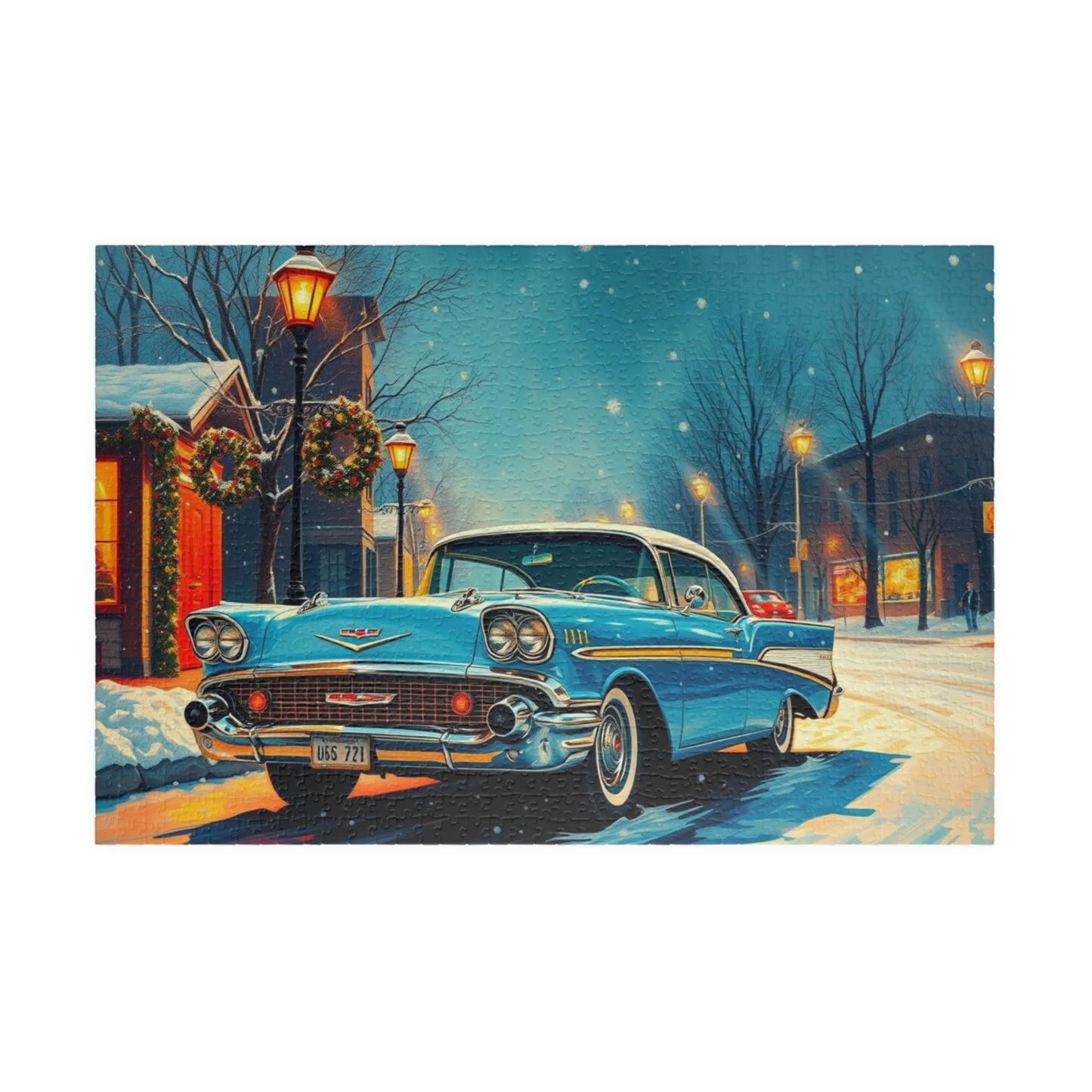 Vintage Car Puzzle - Retro 1957 Bel Air Jigsaw Game 1014 pcs (Horizontal) Puzzle The Puzzle Chest
