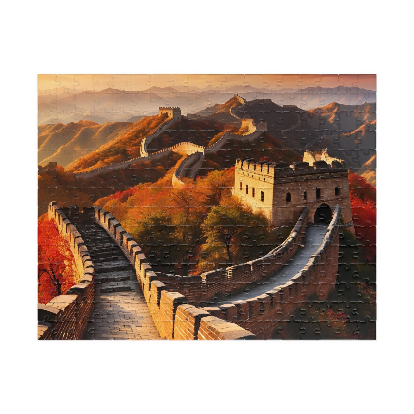 Great Wall of China Jigsaw Puzzle, Autumn Nature Landscape Tabletop Game, Puzzle Enthusiasts History Lovers, Fun Family Activity Game Night 252 pcs (Horizontal) Puzzle The Puzzle Chest
