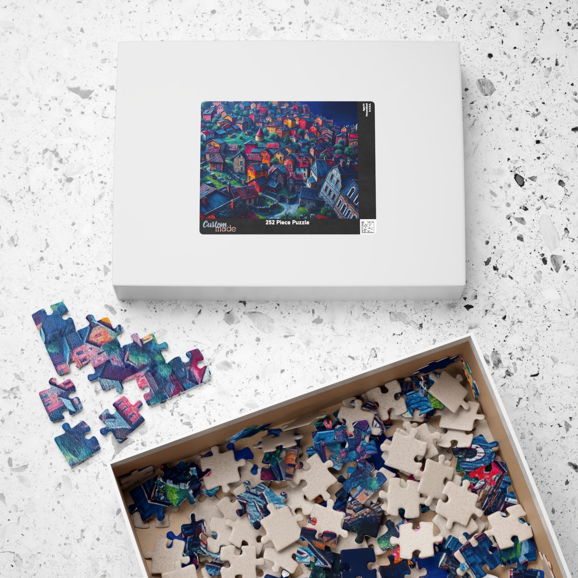 Electric Macro Close-Up Village Puzzle, Vivid Colors 3D Town Challenging, Jigsaw Game (110, 252, 520, 1014-pieces), Gift for Puzzle Fans The Puzzle Chest