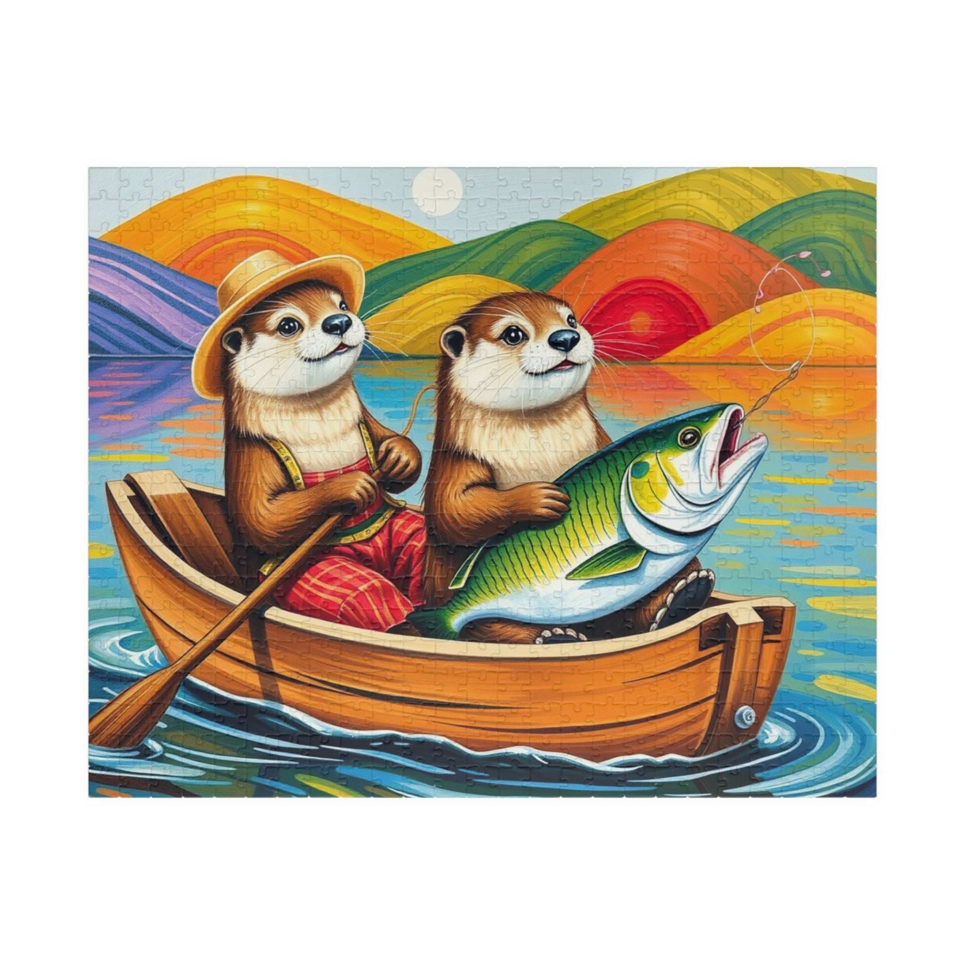 Otter Adventure Jigsaw Puzzle Game, Nature and Animal Lovers Gift, Family Game Night, Indoor Activity, Fun Home Entertainment 520 pcs (Horizontal) Puzzle The Puzzle Chest