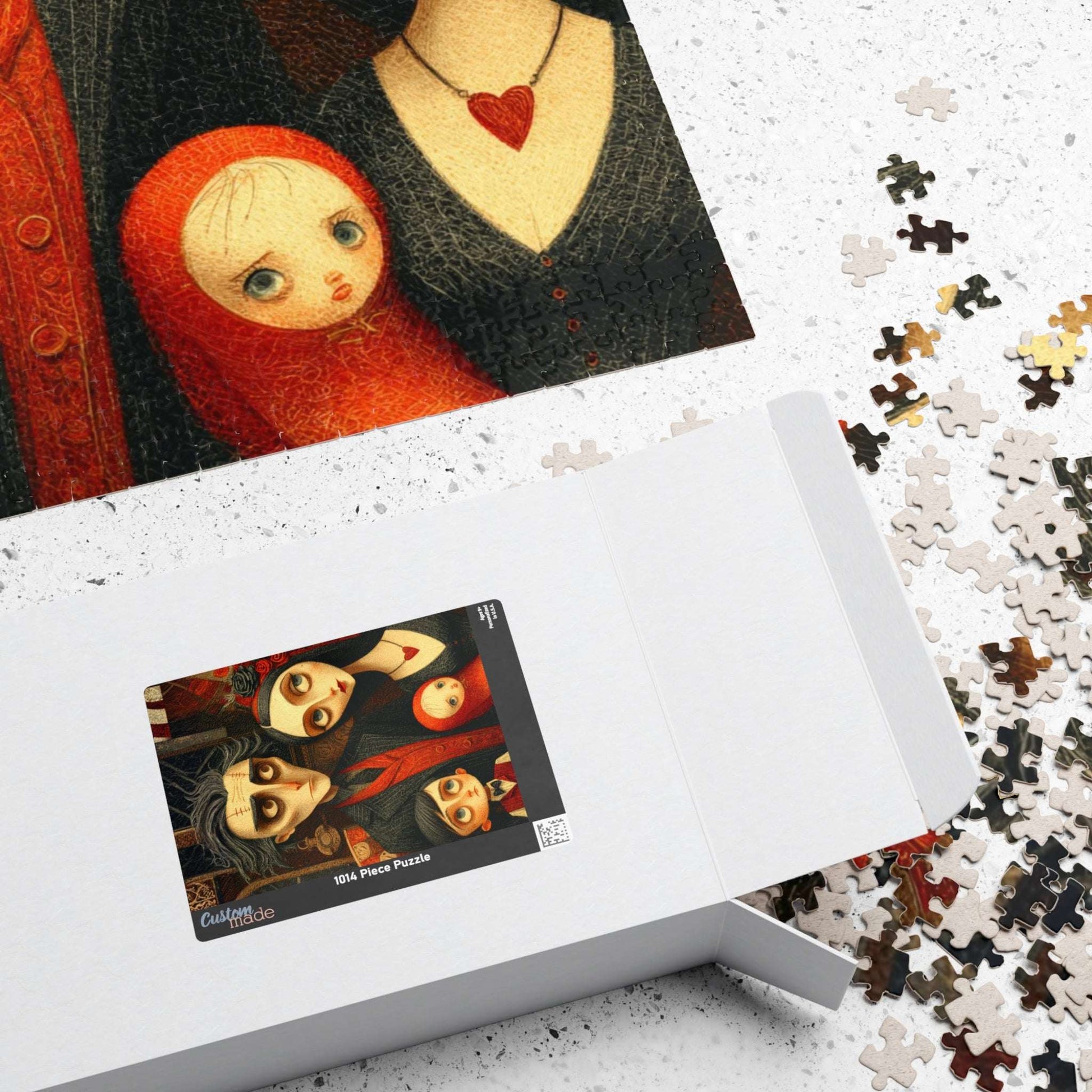 Macabre Victorian Family Puzzle - Gothic Portrait Jigsaw, Dark Fantasy Aesthetic and Pale Characters, Hauntingly Elegant Family Puzzle The Puzzle Chest