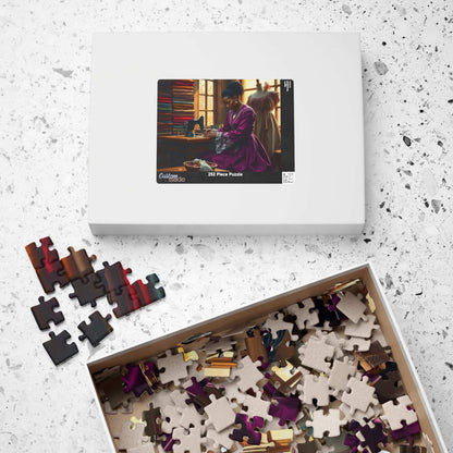 Victorian Black Seamstress Jigsaw Puzzle, Afrocentric Black Woman Art Puzzle The Puzzle Chest