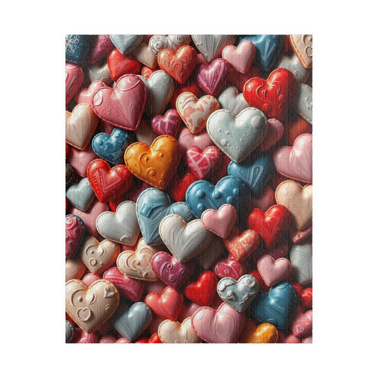 Colorful Heart Collage Puzzle, Chaotic Jigsaw, Vibrant 1014-Piece, Fun Family Activity, Mindful Hobby, Unique Gift Idea, Quiet Pastime 520 pcs (Vertical) Puzzle The Puzzle Chest