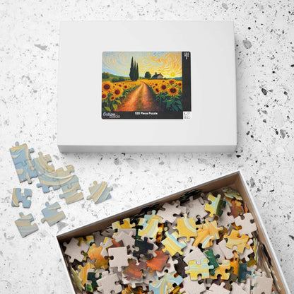 Sunflower Sunrise Puzzle - Nature Lover's Jigsaw, Ideal for Family Activity or Solo Fun, Mindfulness Puzzle Lover Birthday Gift for Friends Puzzle The Puzzle Chest