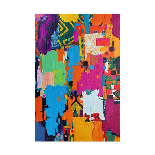Vibrant Art Puzzle, Colorful Abstract Jigsaw for Family Fun, Unique Gift for Friend, Special Celebrations, Mindfulness Activity, Quiet Hobby 1014 pcs (Vertical) Puzzle The Puzzle Chest