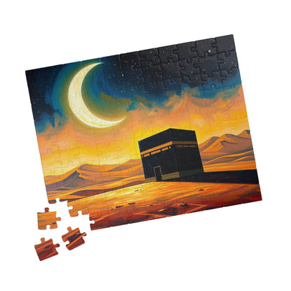 Islamic Jigsaw Puzzle - Kaaba Desert Oasis | Perfect for Family Game, Gift for Friend Muslim, Relaxation Home Entertainment, or Celebrations
