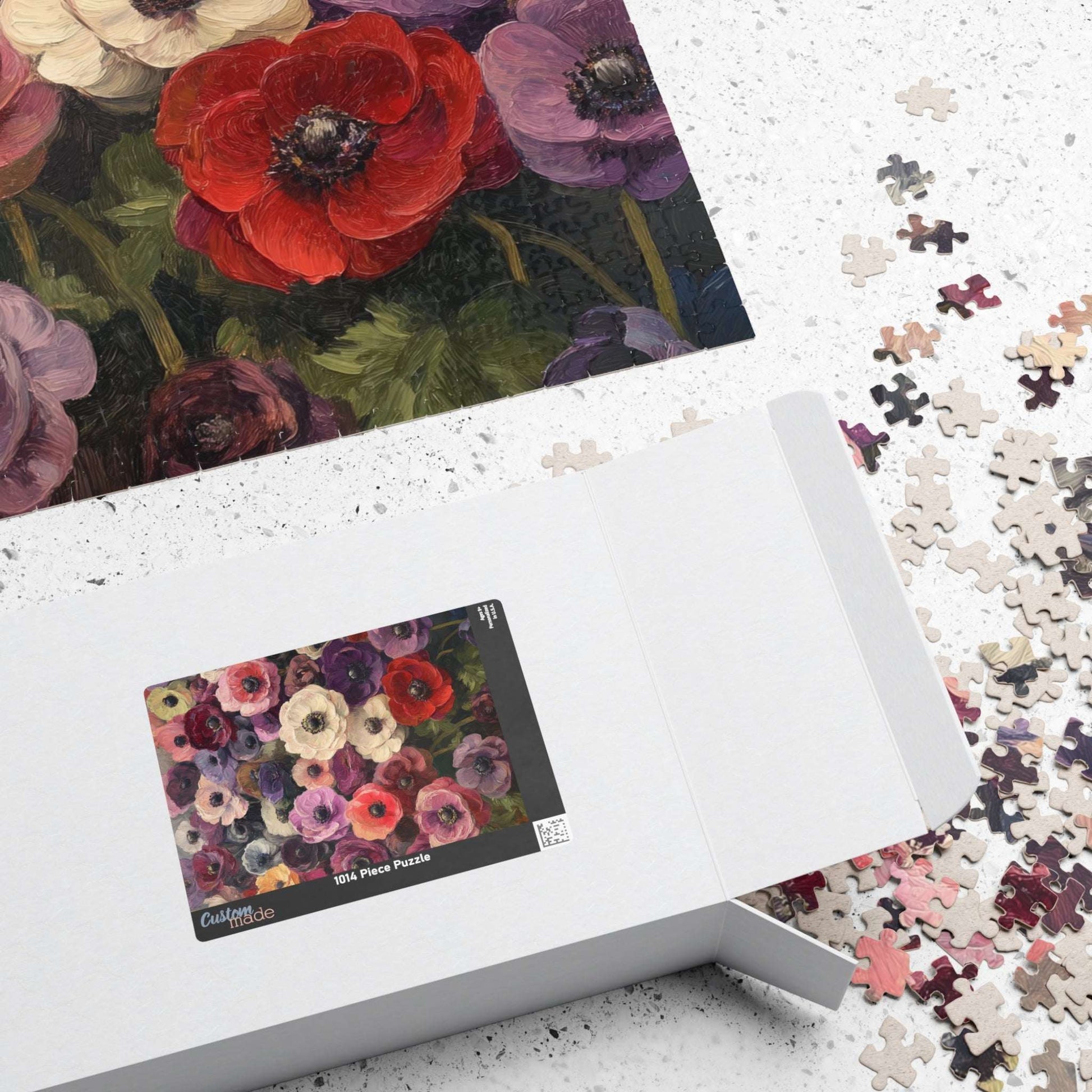 Vintage Anemone Floral Puzzle 110-1014 Piece | Botanical Jigsaw Puzzle
