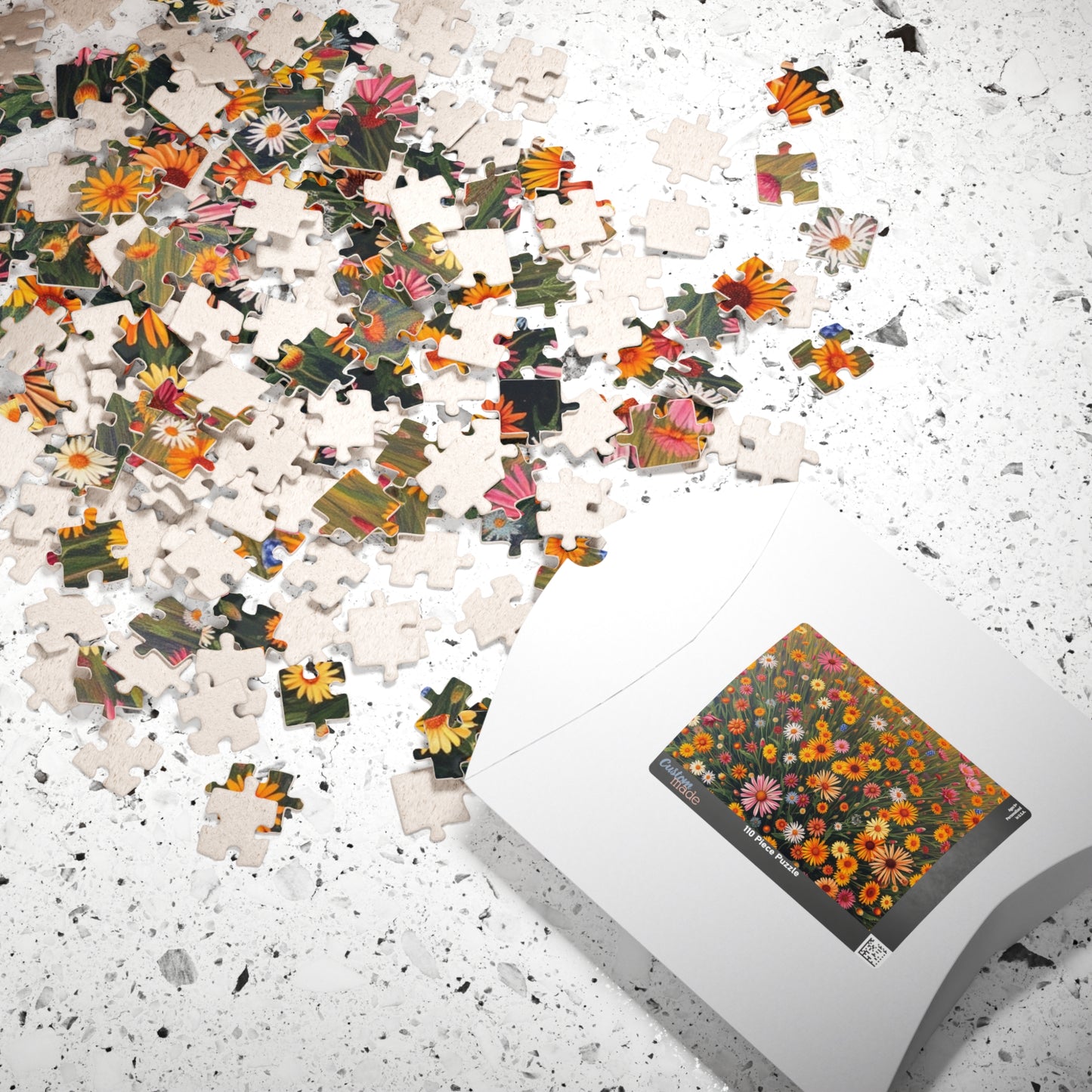 Vibrant Flower Garden Puzzle, 110/252/520/1014-piece Nature Theme Jigsaw Game, Flower Lover Gift, Family Fun, Indoor Activity, Brain Teaser Puzzle The Puzzle Chest