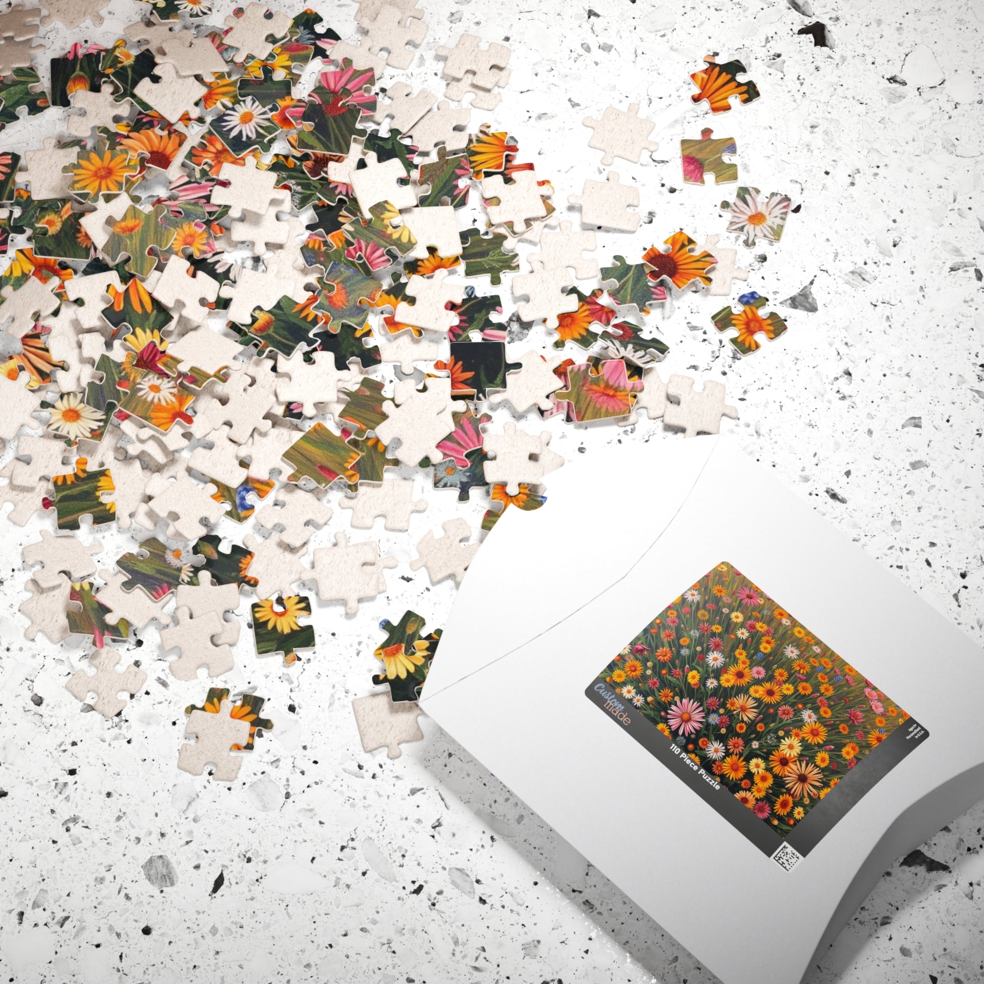 Vibrant Flower Garden Puzzle, 110/252/520/1014-piece Nature Theme Jigsaw Game, Flower Lover Gift, Family Fun, Indoor Activity, Brain Teaser Puzzle The Puzzle Chest
