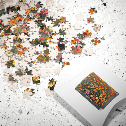 Vibrant Flower Garden Puzzle, 110/252/520/1014-piece Nature Theme Jigsaw Game, Flower Lover Gift, Family Fun, Indoor Activity, Brain Teaser Puzzle The Puzzle Chest