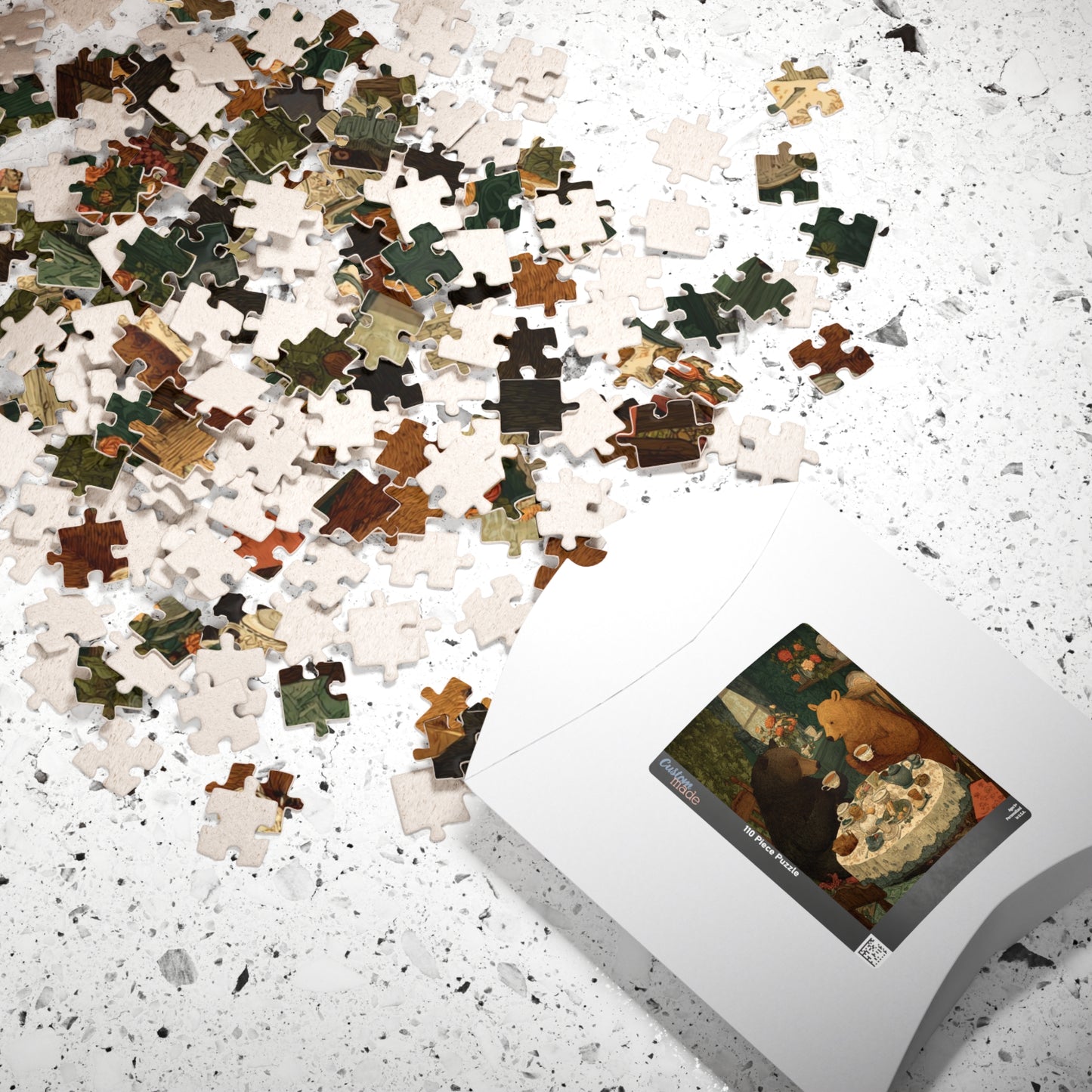 Bear Bash in Retro Style – Mid-Century Tea Party Puzzle for Vintage Lovers, Animal Themed Jigsaw Game Puzzle The Puzzle Chest