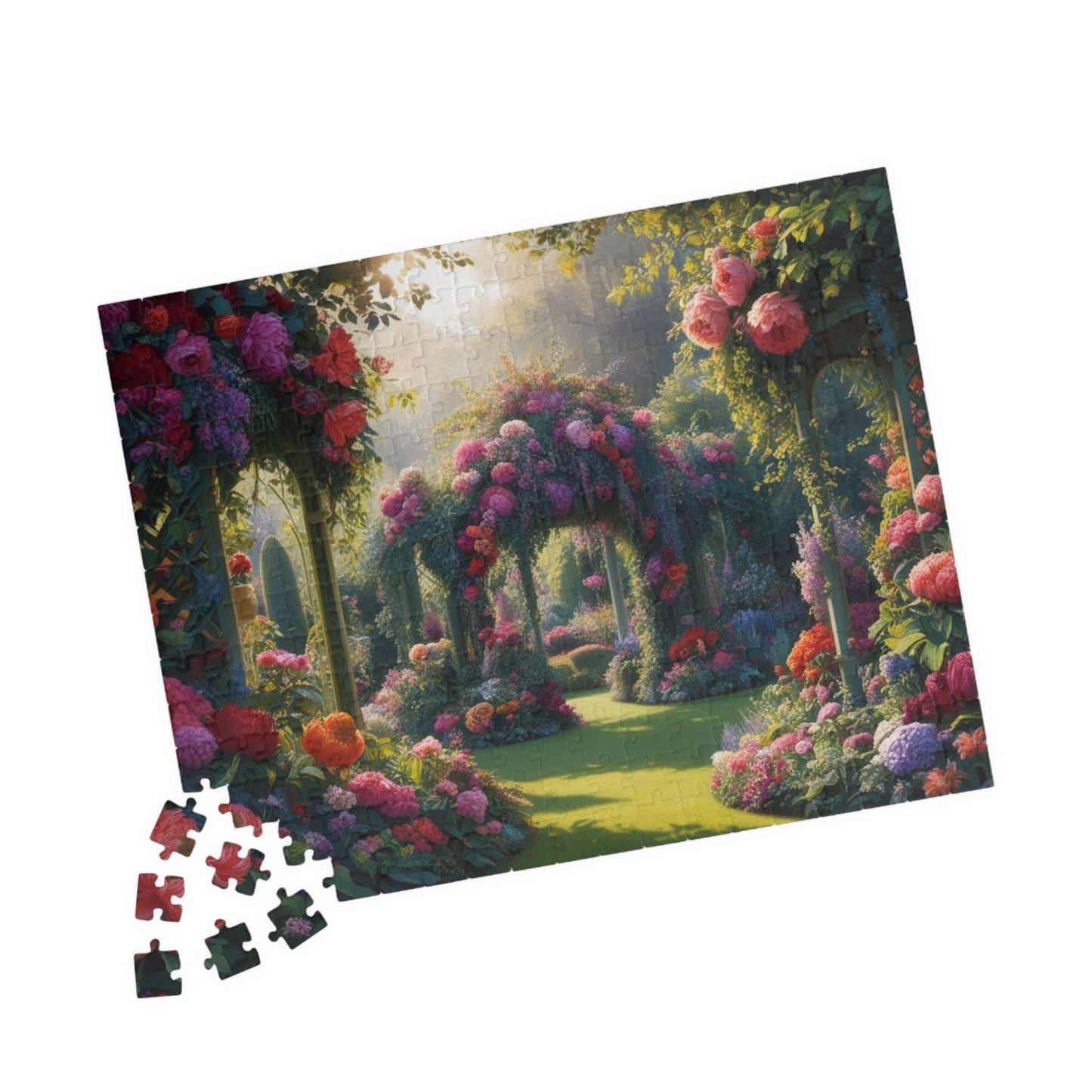 Serene Garden Jigsaw Puzzle, 110-1014 Piece Floral Design, Perfect for Family Game Night, Nature Lover Flower Enthusiast Gift Puzzle The Puzzle Chest