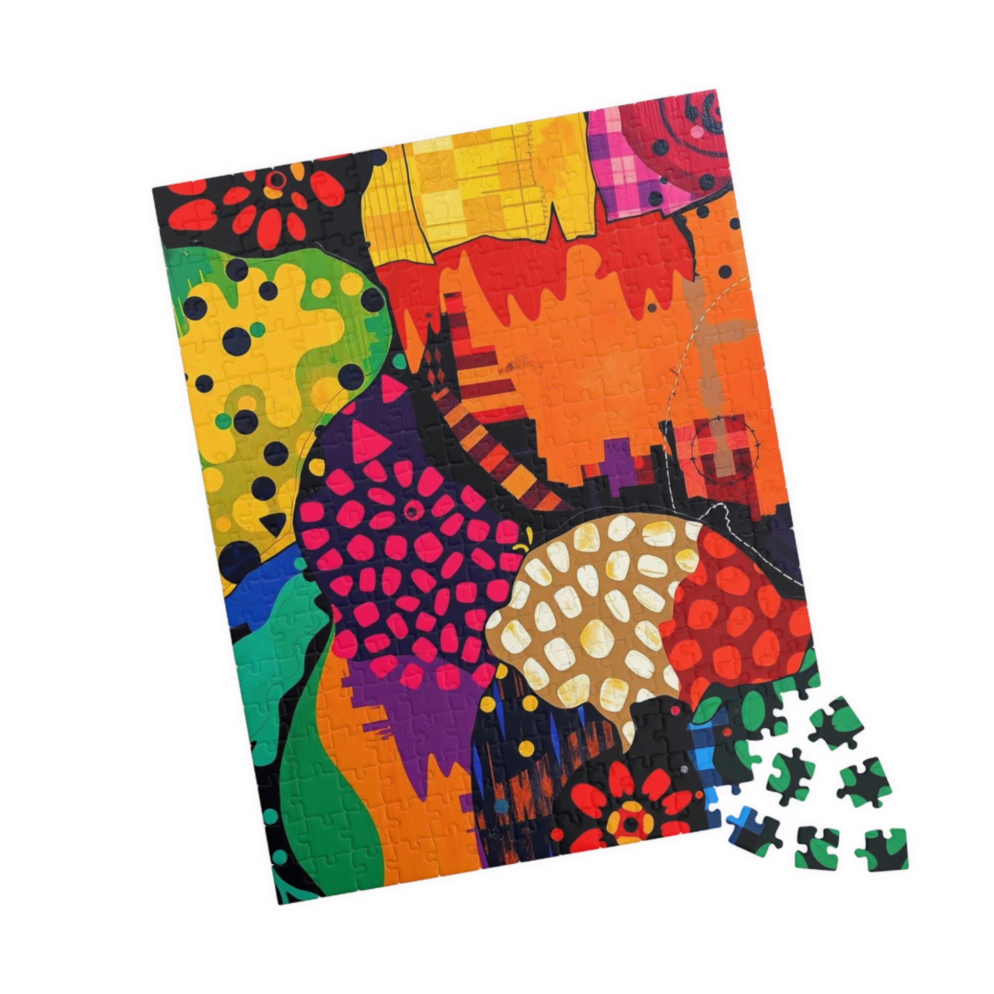 Colorful Abstract Jigsaw Puzzle - Modern Art Geometric Shapes Jigsaw Game Puzzle The Puzzle Chest