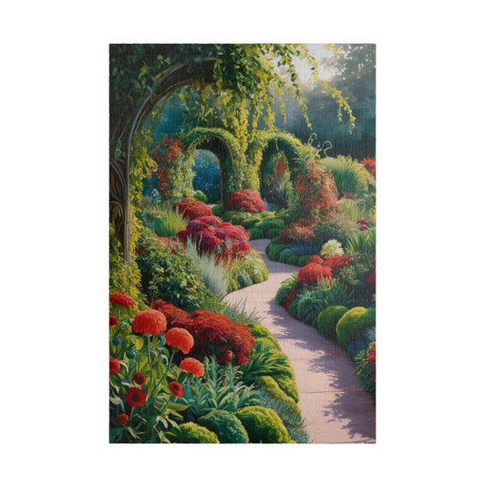 Serene Garden Puzzle - Relaxing Floral Artwork, Flower Jigsaw Game for Adults, Family Fun, Nature Lovers Gift, 110, 252, 520, 1014-piece 1014 pcs (Vertical) Puzzle The Puzzle Chest